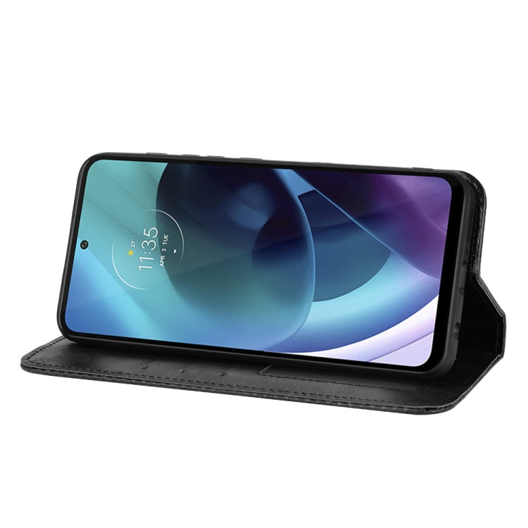 For Motorola Moto G71 5G Magnetic Buckle Retro Crazy Horse Leather Phone Case