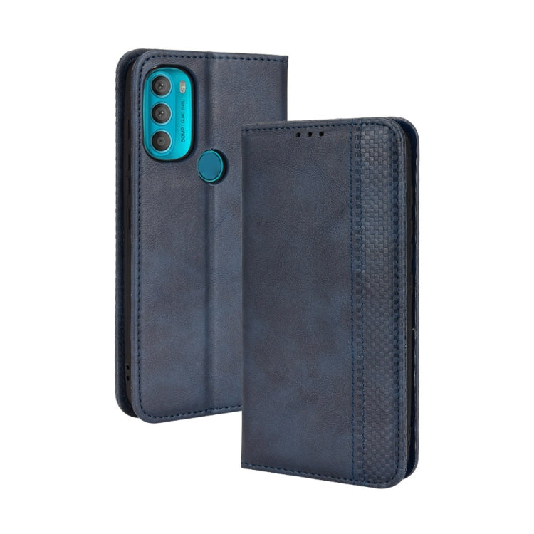 For Motorola Moto G71 5G Magnetic Buckle Retro Crazy Horse Leather Phone Case