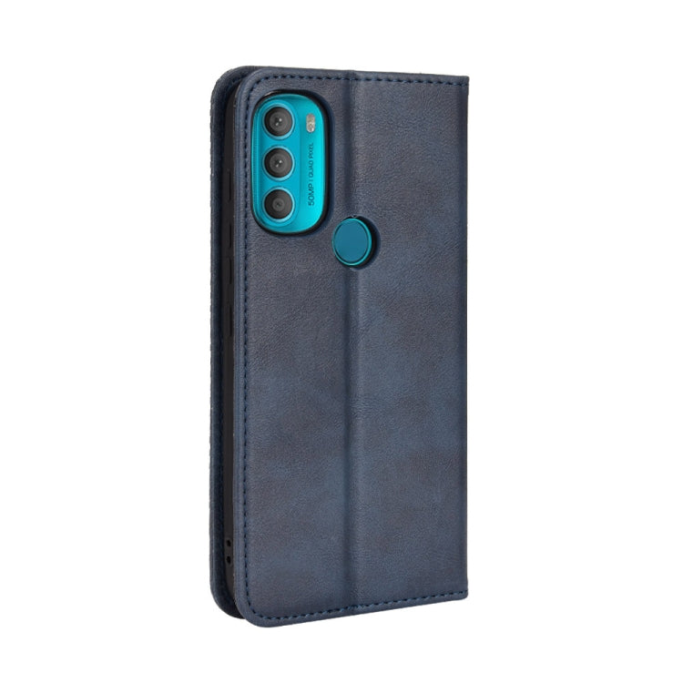 For Motorola Moto G71 5G Magnetic Buckle Retro Crazy Horse Leather Phone Case