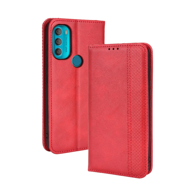 For Motorola Moto G71 5G Magnetic Buckle Retro Crazy Horse Leather Phone Case