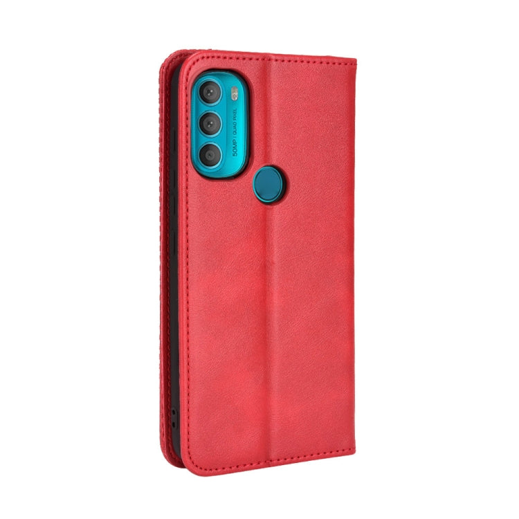 For Motorola Moto G71 5G Magnetic Buckle Retro Crazy Horse Leather Phone Case