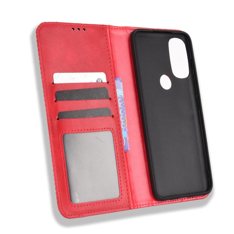 For Motorola Moto G71 5G Magnetic Buckle Retro Crazy Horse Leather Phone Case