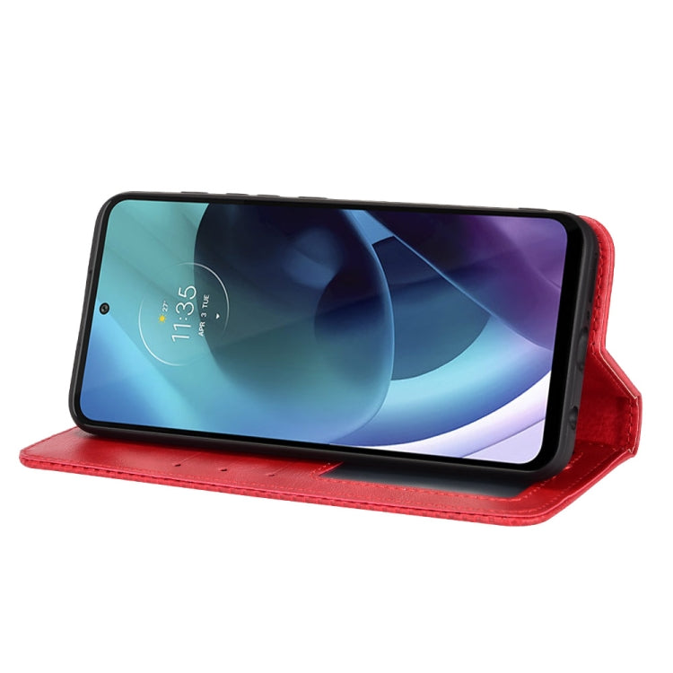 For Motorola Moto G71 5G Magnetic Buckle Retro Crazy Horse Leather Phone Case