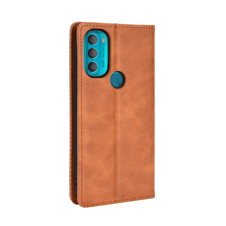 For Motorola Moto G71 5G Magnetic Buckle Retro Crazy Horse Leather Phone Case
