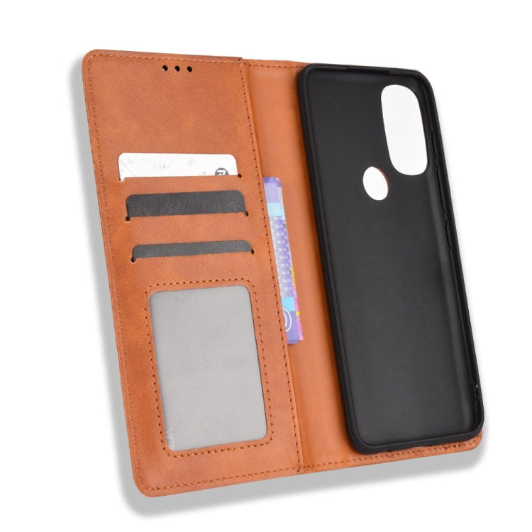 For Motorola Moto G71 5G Magnetic Buckle Retro Crazy Horse Leather Phone Case