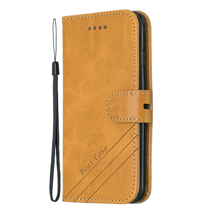 For iPhone 6 & 6s &  7 & 8 Stitching Style 2-Color Cow Texture Horizontal Flip PU Leather Case with Holder & Card Slot & Lanyard