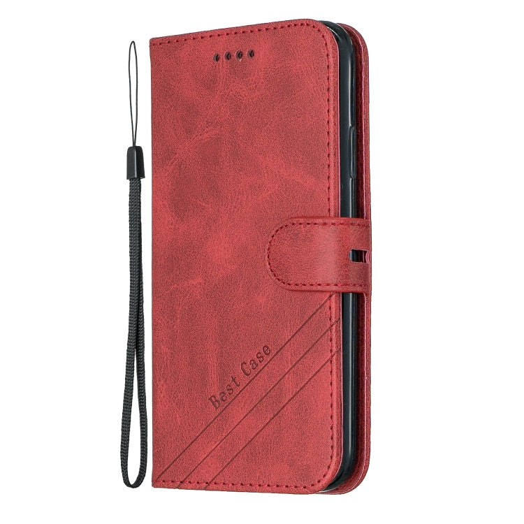 For iPhone 11 Stitching Style 2-Color Cow Texture Horizontal Flip PU Leather Case with Holder & Card Slot & Lanyard