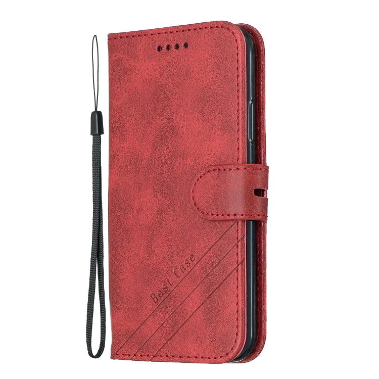 For iPhone X & XS Stitching Style 2-Color Cow Texture Horizontal Flip PU Leather Case with Holder & Card Slot & Lanyard