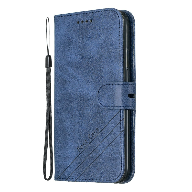 For iPhone XR Stitching Style 2-Color Cow Texture Horizontal Flip PU Leather Case with Holder & Card Slot & Lanyard