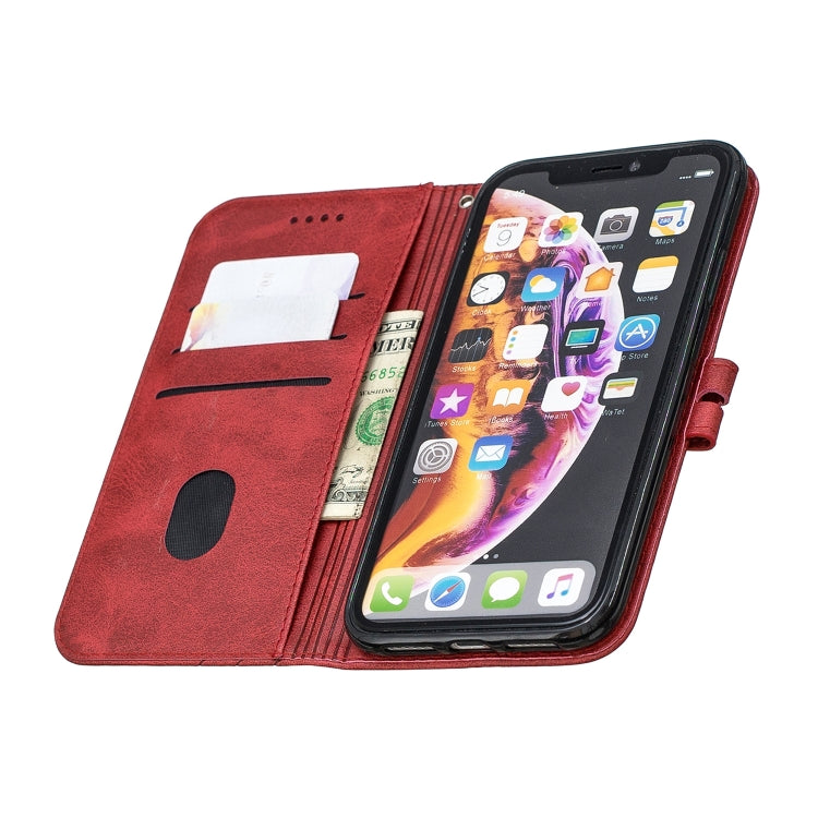 For iPhone XR Stitching Style 2-Color Cow Texture Horizontal Flip PU Leather Case with Holder & Card Slot & Lanyard
