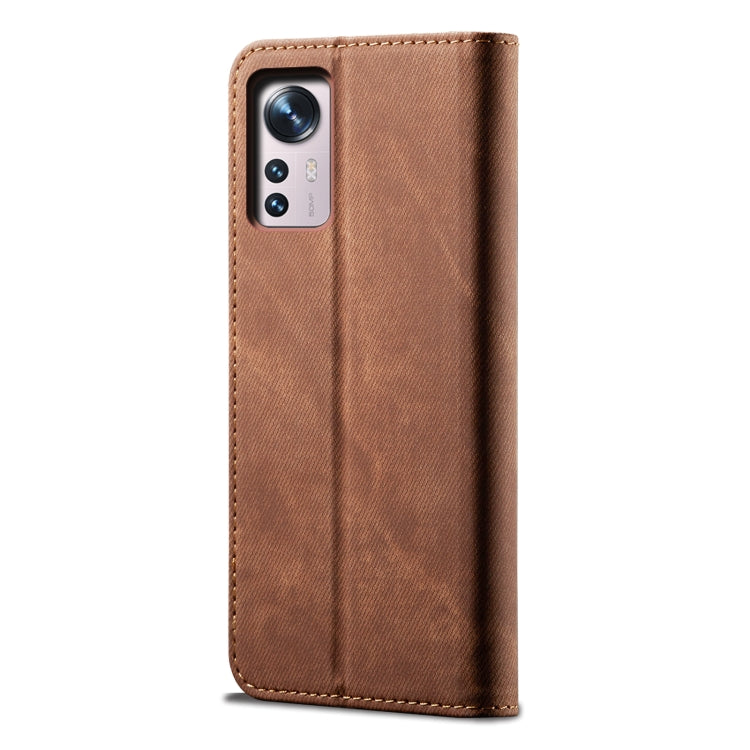 For Xiaomi 12/12S Denim Texture Casual Style Leather Phone Case