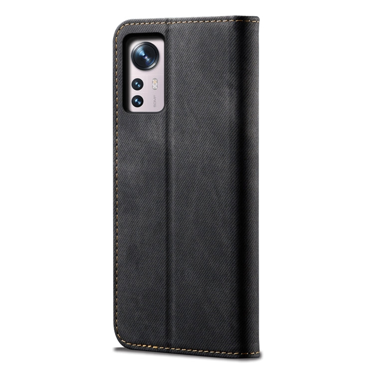 For Xiaomi 12X Denim Texture Casual Style Leather Phone Case