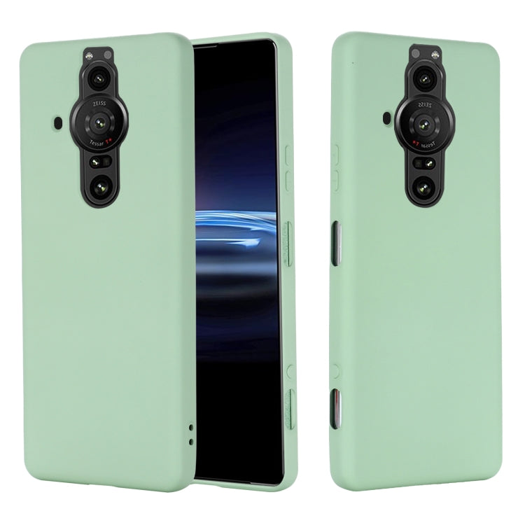 For Sony Xperia Pro-I Pure Color Liquid Silicone Phone Case