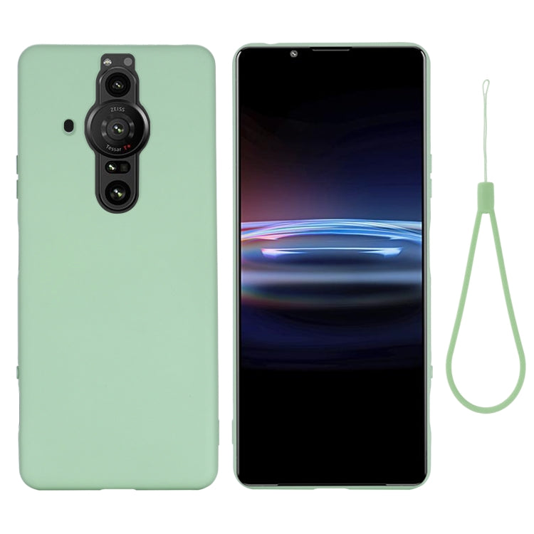 For Sony Xperia Pro-I Pure Color Liquid Silicone Phone Case