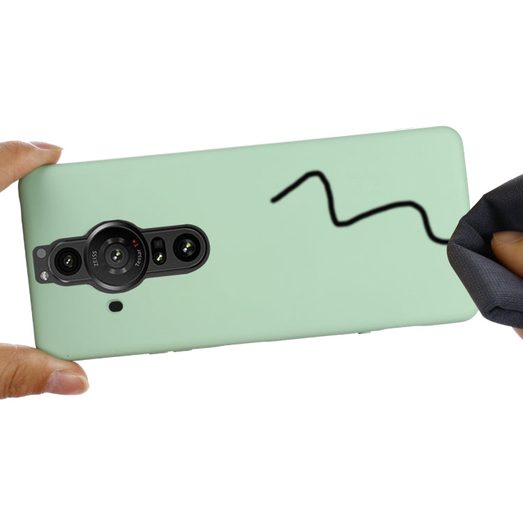 For Sony Xperia Pro-I Pure Color Liquid Silicone Phone Case