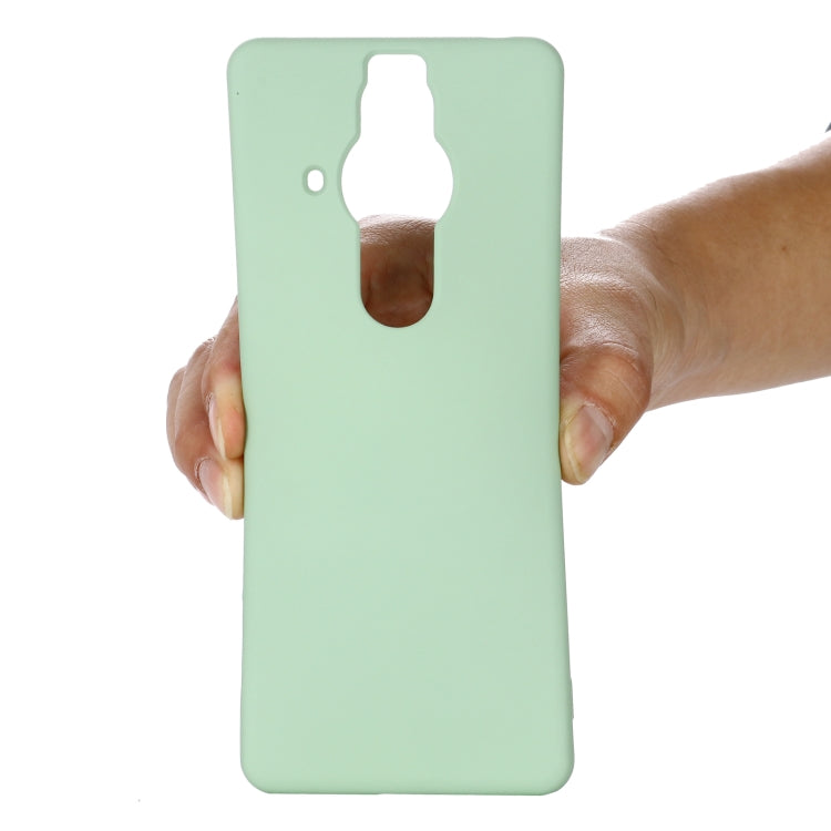 For Sony Xperia Pro-I Pure Color Liquid Silicone Phone Case