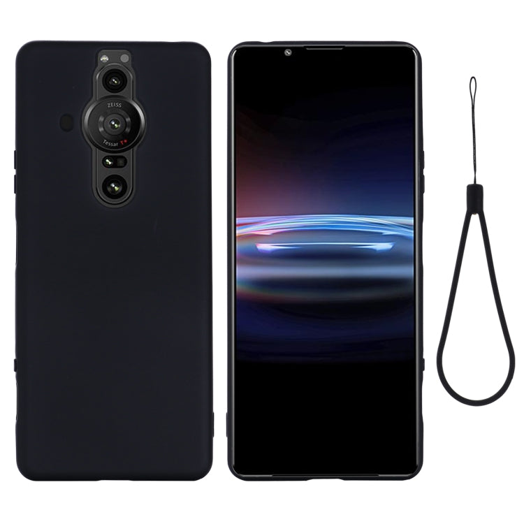 For Sony Xperia Pro-I Pure Color Liquid Silicone Phone Case