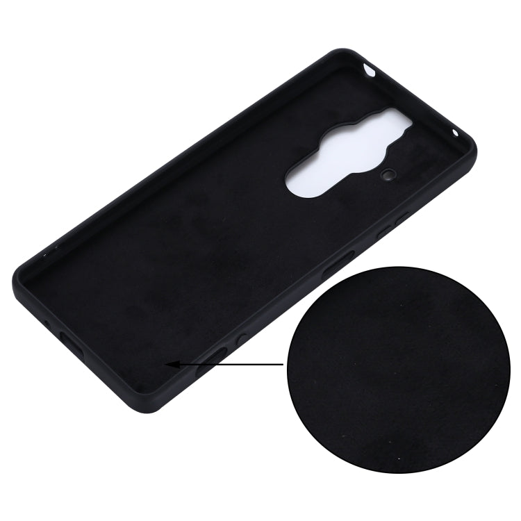 For Sony Xperia Pro-I Pure Color Liquid Silicone Phone Case