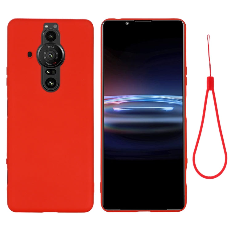 For Sony Xperia Pro-I Pure Color Liquid Silicone Phone Case