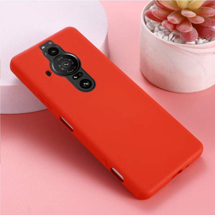 For Sony Xperia Pro-I Pure Color Liquid Silicone Phone Case