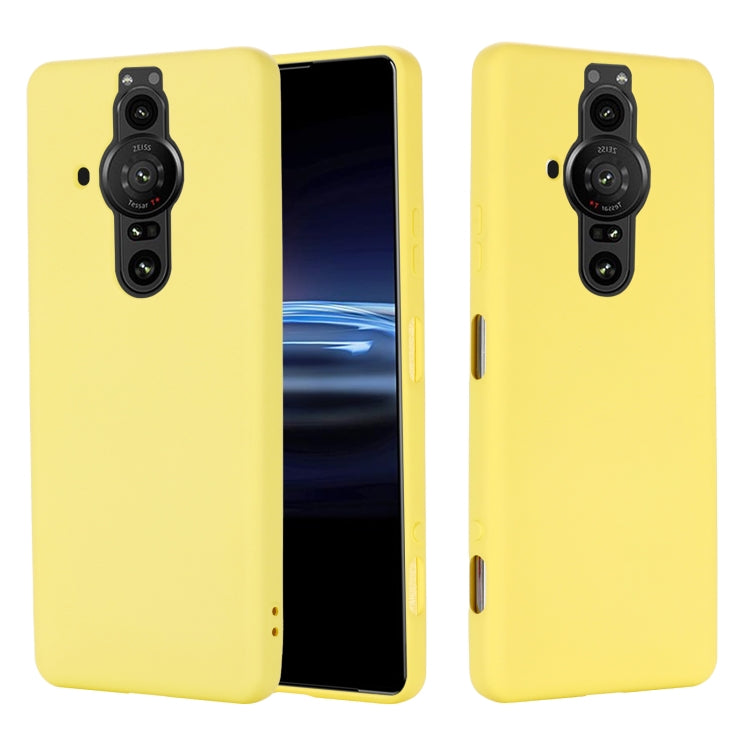 For Sony Xperia Pro-I Pure Color Liquid Silicone Phone Case