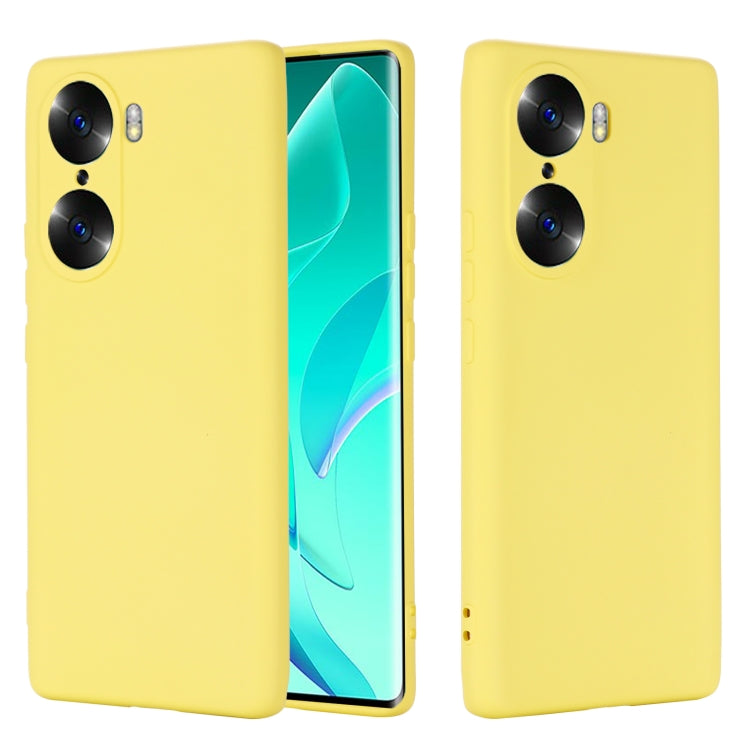 For Honor 60 Pure Color Liquid Silicone Phone Case