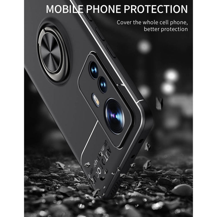For Xiaomi 12 Pro Metal Ring Holder TPU Phone Case