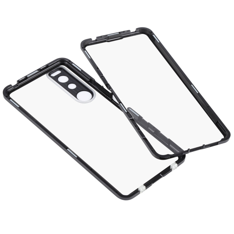 For Sony Xperia 5 III HD Magnetic Metal Tempered Glass Phone Case