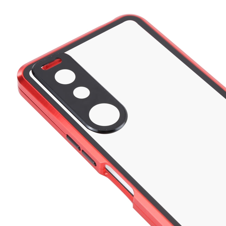 For Sony Xperia 5 III HD Magnetic Metal Tempered Glass Phone Case