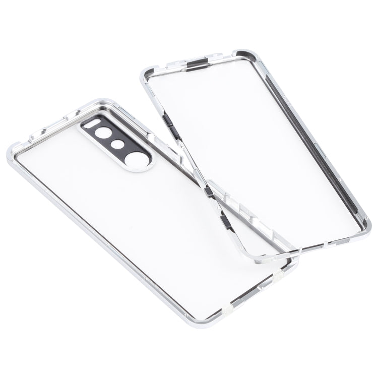For Sony Xperia 5 III HD Magnetic Metal Tempered Glass Phone Case