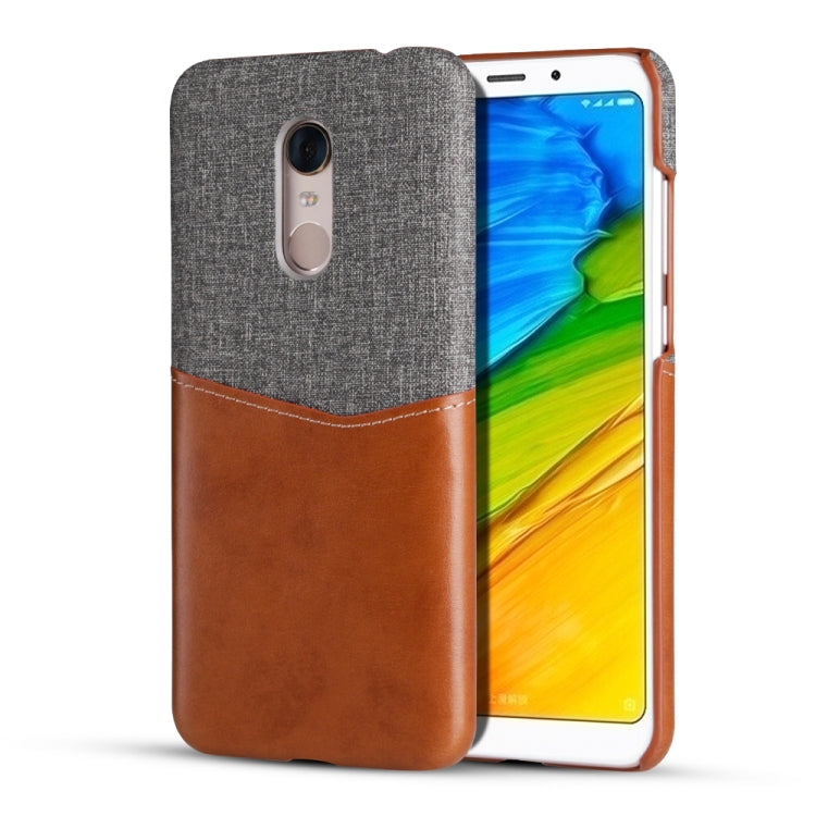 For Xiaomi Redmi 5 Plus PC + PU Splicing Case with Card Slots