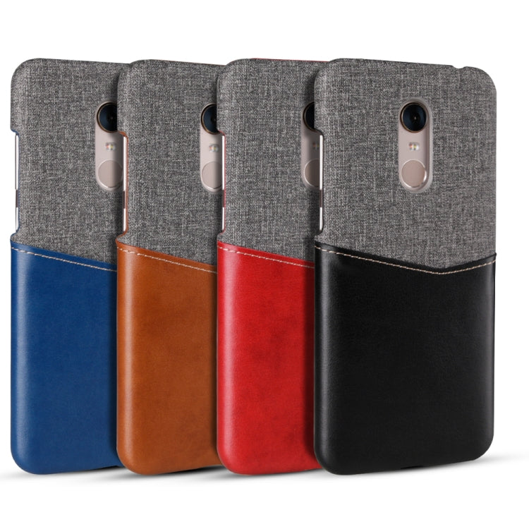 For Xiaomi Redmi 5 Plus PC + PU Splicing Case with Card Slots
