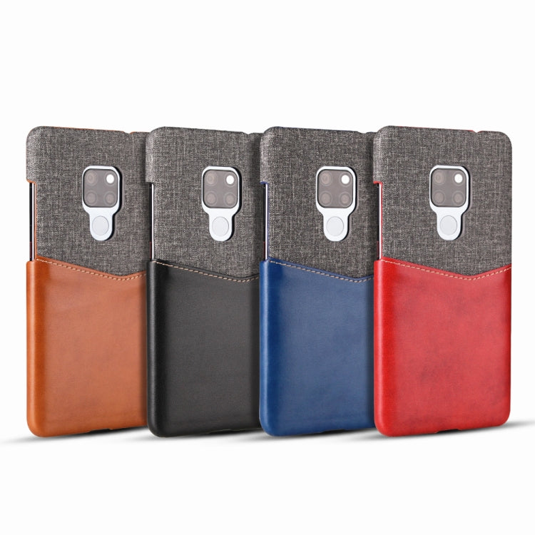 For Huawei Mate 20 PC + PU Splicing Case with Card Slots