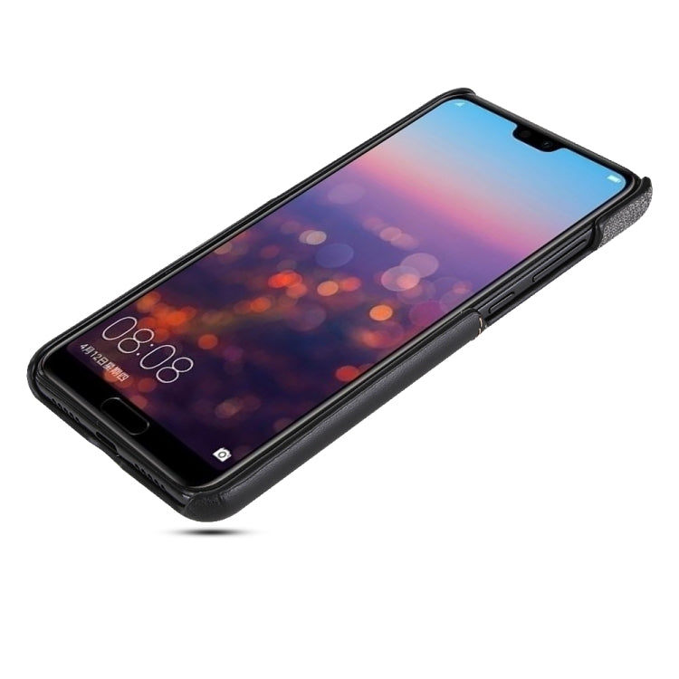 For Huawei P20 PC + PU Splicing Case with Card Slots