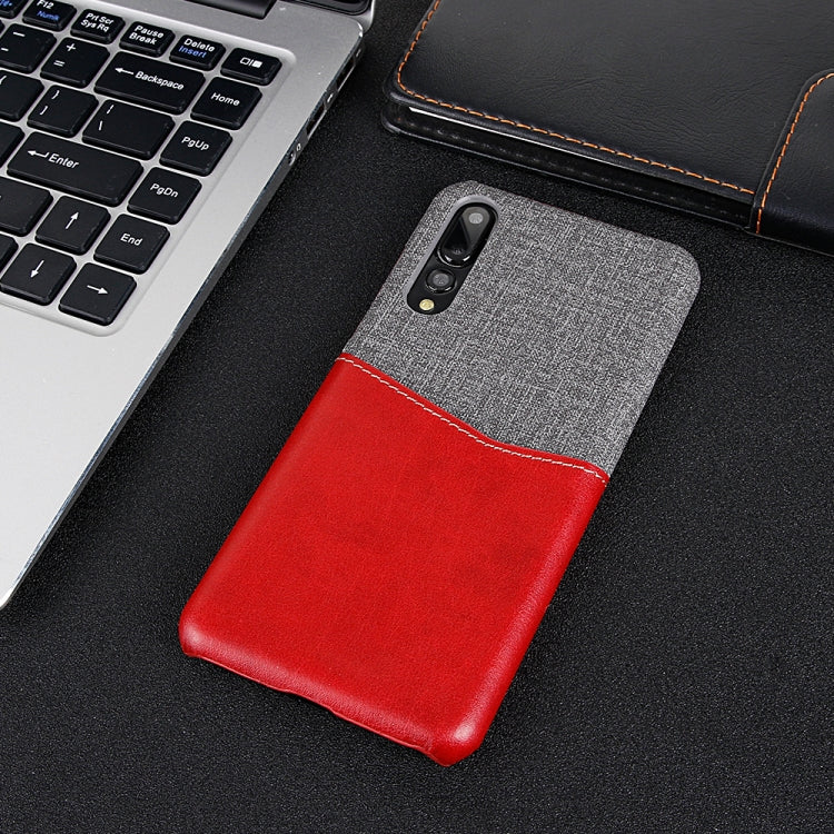 For Huawei P20 Pro PC + PU Splicing Case with Card Slots