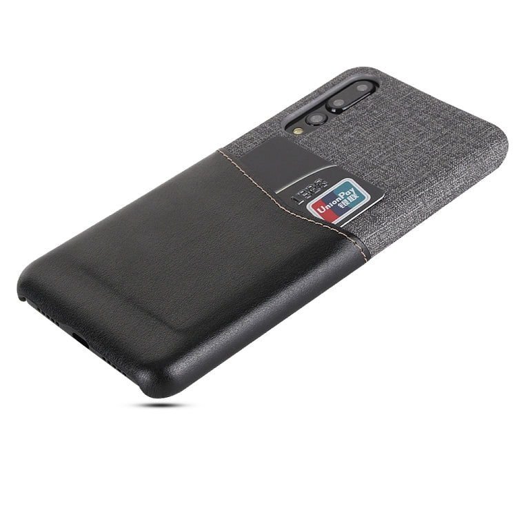 For Huawei P20 Pro PC + PU Splicing Case with Card Slots