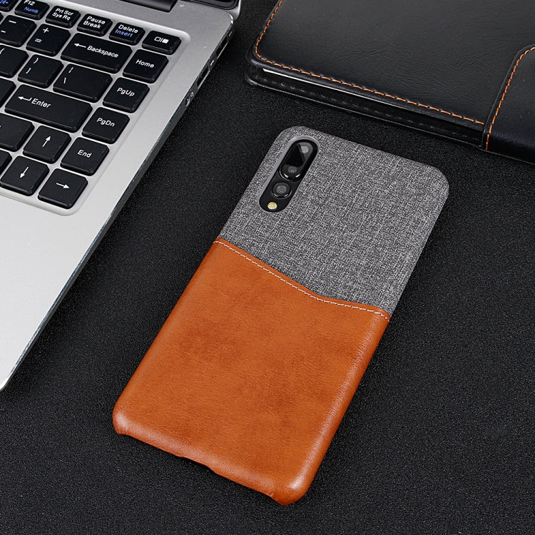 For Huawei P20 Pro PC + PU Splicing Case with Card Slots