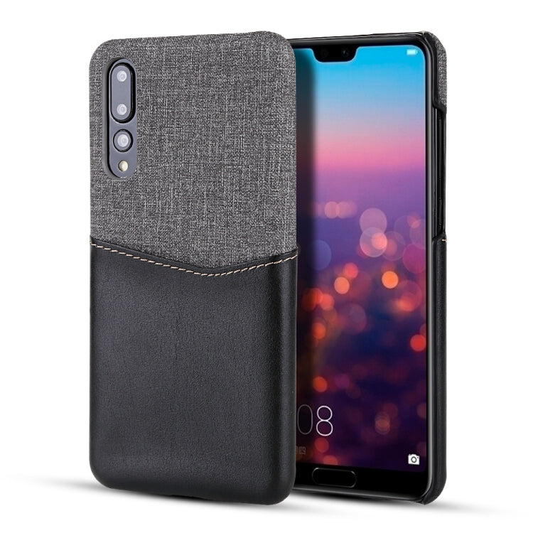 For Huawei P20 Pro PC + PU Splicing Case with Card Slots