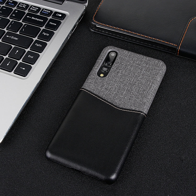 For Huawei P20 Pro PC + PU Splicing Case with Card Slots