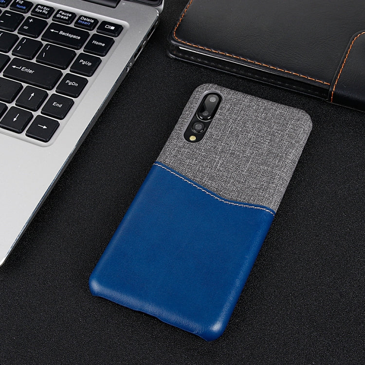 For Huawei P20 Pro PC + PU Splicing Case with Card Slots