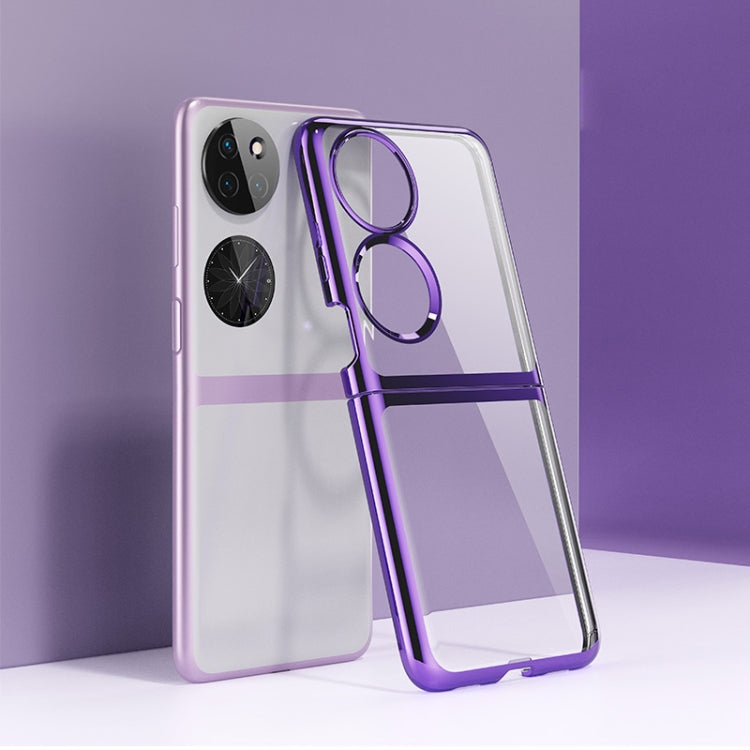 For Huawei P50 Pocket Electroplated Transparent Phone Case