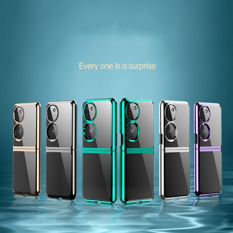 For Huawei P50 Pocket Electroplated Transparent Phone Case