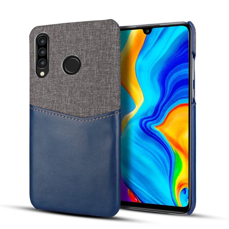 For Huawei P30 Lite PC + PU Splicing Case with Card Slots