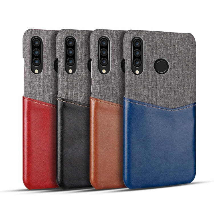 For Huawei P30 Lite PC + PU Splicing Case with Card Slots