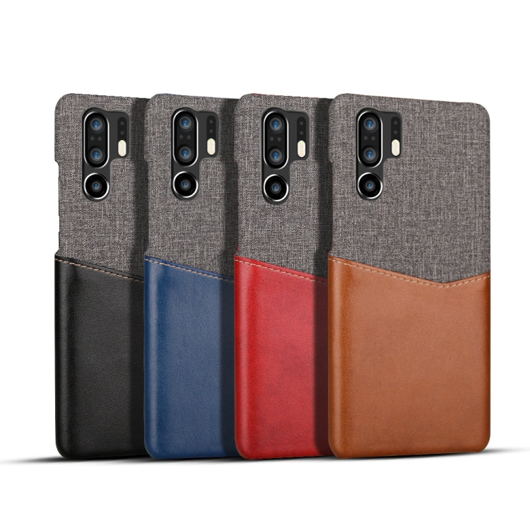 For Huawei P30 Pro PC + PU Splicing Case with Card Slots