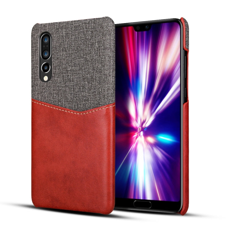 For Huawei P30 PC + PU Splicing Case with Card Slots