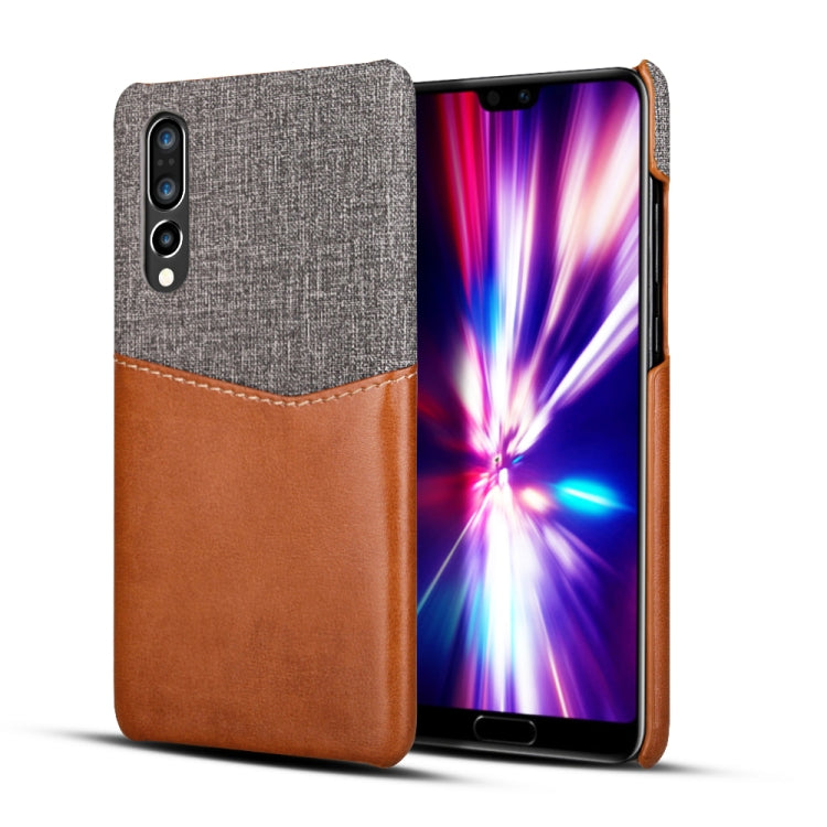 For Huawei P30 PC + PU Splicing Case with Card Slots