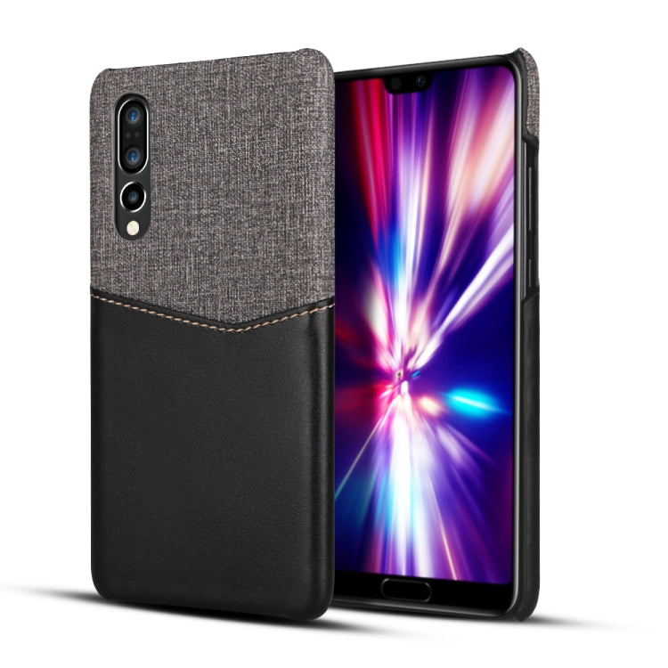 For Huawei P30 PC + PU Splicing Case with Card Slots