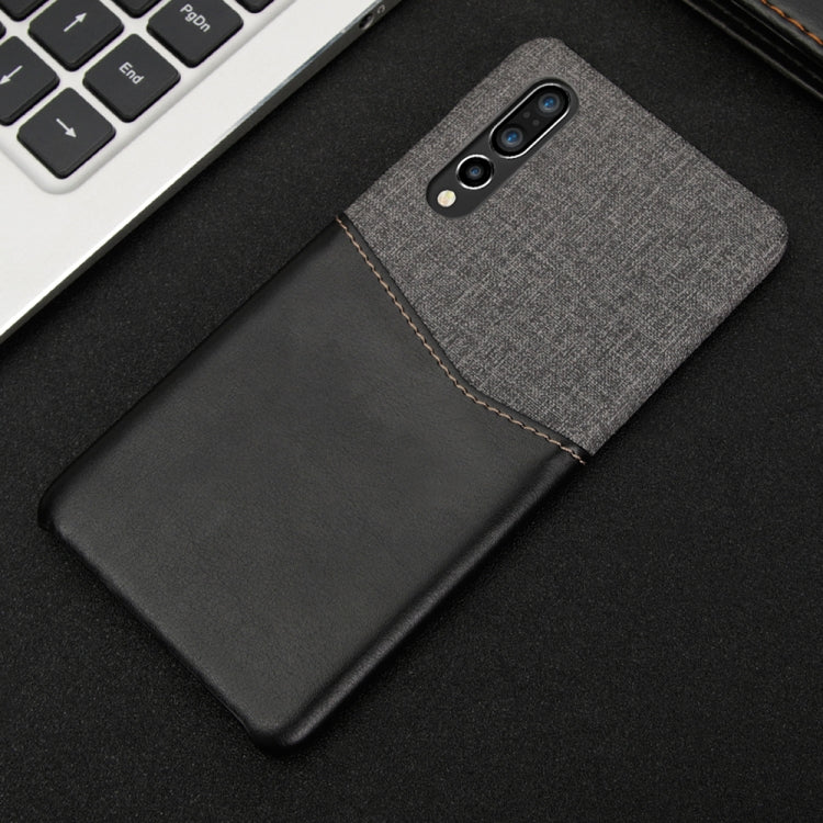 For Huawei P30 PC + PU Splicing Case with Card Slots