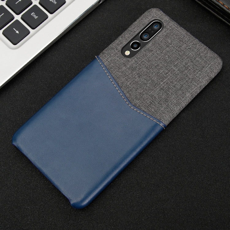 For Huawei P30 PC + PU Splicing Case with Card Slots